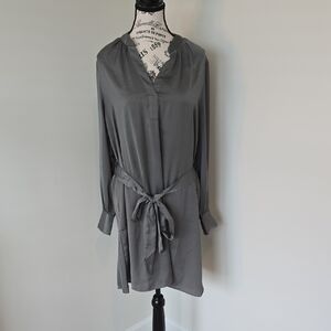 H&M Charcoal Long-Sleeve Dress